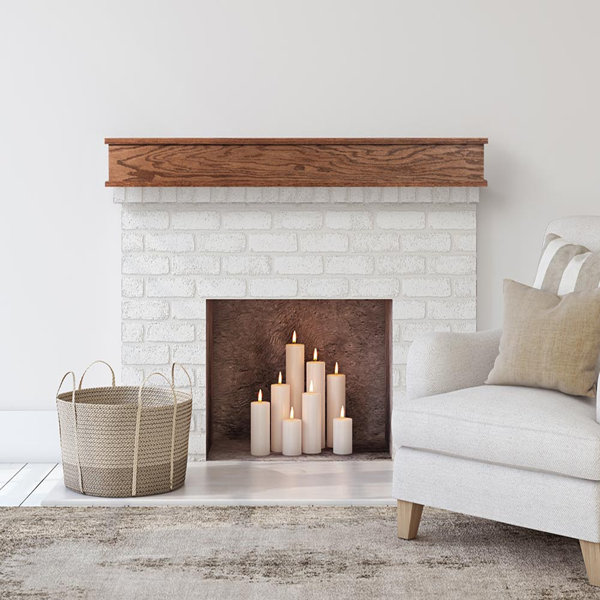 Millwood Pines Cataleya 48 x 6 inch Floating Wood Fireplace Mantel